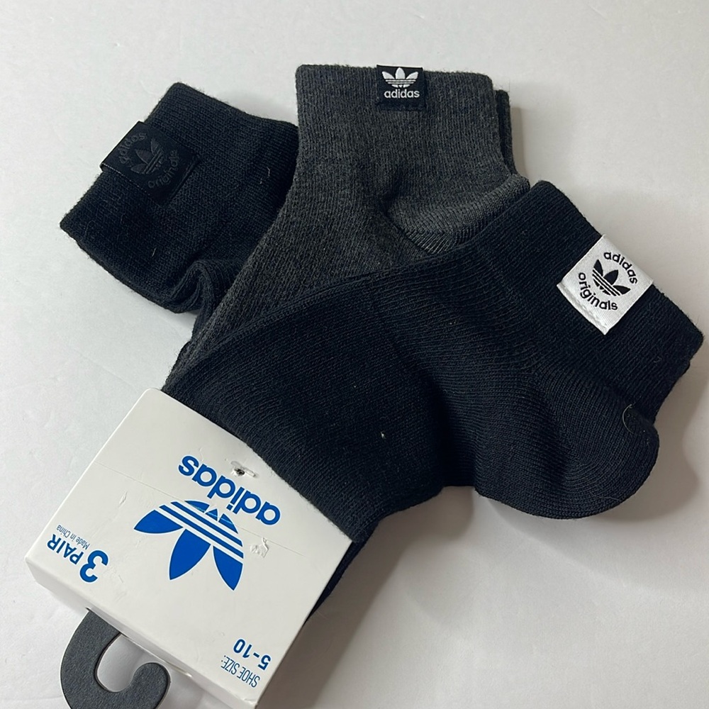 Adidas 3-pk Low Cut Socks Black / Gray
